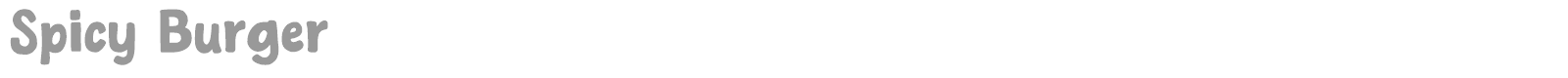 Spicy Burger font preview